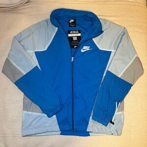 Nike Blue and Gray Vintage Windbreaker Jacket